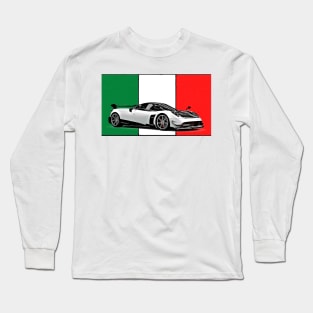 Pagani Huayra Italian Print Long Sleeve T-Shirt